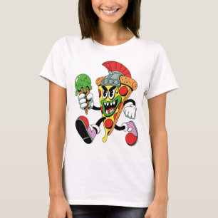 Gladiator Pizza Slice Italiaanse Brainrot Vrouwen T-shirt