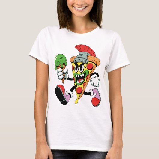Gladiator Pizza Slice Italiaanse Brainrot Vrouwen T-shirt (Voorkant)