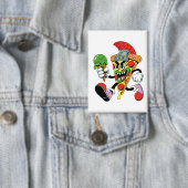 Gladiator Pizza Slice Italian Brainrot Button (Insitu)