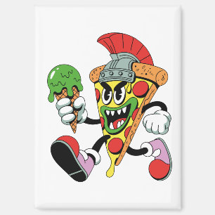 Gladiator Pizza Slice Italian Brainrot Magneet