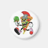 Gladiator Pizza Slice Italian Brainrot Magneet (Voorkant)