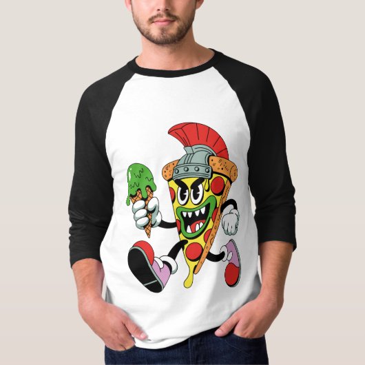 Gladiator Pizza Slice Italian Brainrot Mannen’s T-shirt (Voorkant)