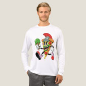 Gladiator Pizza Slice Italian Brainrot Mannen’s Tri-Blend Shirt (Voorkant)