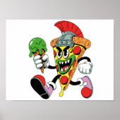 Gladiator Pizza Slice Italian Brainrot Poster (Voorkant)