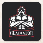 Gladiator Silhouette Kartonnen Onderzetters (Voorkant)