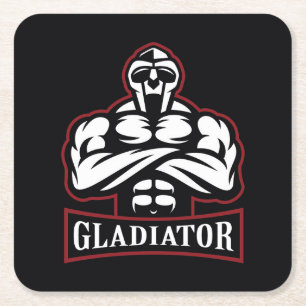 Gladiator Silhouette Kartonnen Onderzetters