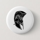 Gladiator Spartan Trojan Roman Helmet Ronde Button 5,7 Cm (Voorkant)