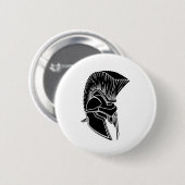 Gladiator Spartan Trojan Roman Helmet Ronde Button 5,7 Cm (Voorkant /achterkant)