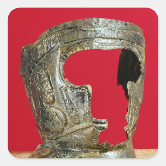 Gladiatormasker van Gallo-Roman Vierkante Sticker (Voorkant)