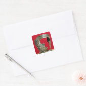 Gladiatormasker van Gallo-Roman Vierkante Sticker (Envelop)