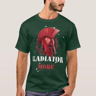 Gladiatormodus Spartan Helmet Red Workout Motivat T-shirt