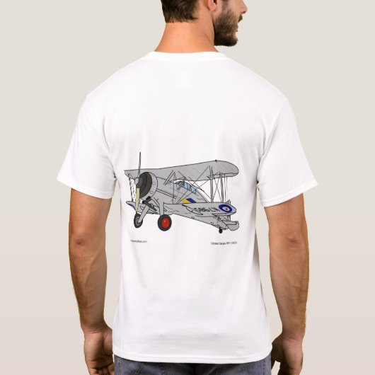 Gladiatorvliegtuig T-shirt (Achterkant)