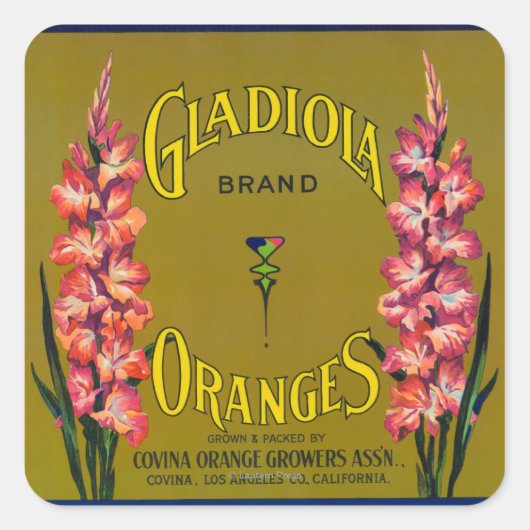 Gladiola Brand Citrus Crate Label (Voorkant)