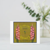 Gladiola Brand Citrus Crate Label Briefkaart (Staand voorkant)