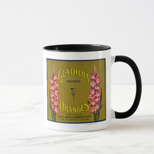 Gladiola Brand Citrus Crate Label Mok (Rechts)