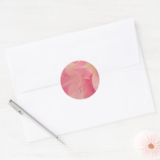 Gladiola Petals Ronde Sticker (Envelop)