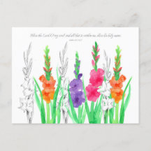 Gladiola Scripture Psalms 103 Prayer Kaart