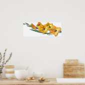 Gladiola Waterverf Afdrukken Poster (Keuken)
