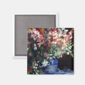 Gladiolas in een vaas van Pierre Auguste Renoir Magneet (Voorkant / Achterkant)