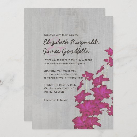  Gladiolas Wedding Invitations Kaart (Voorkant / Achterkant)