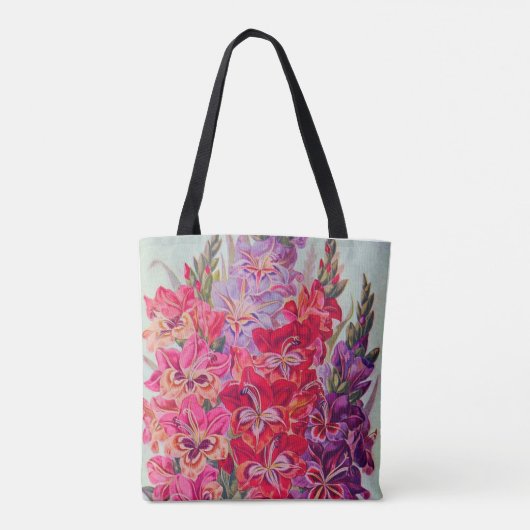 Gladiolen in bloei tote bag (Achterkant)