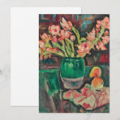 Gladiolen in een groene vaas | George Leslie Hunte (Voorkant / Achterkant)