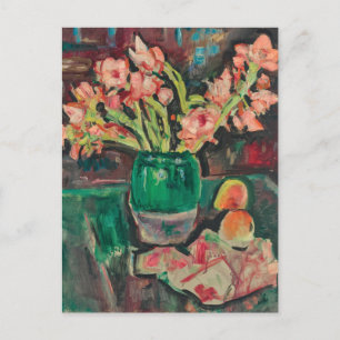 Gladiolen in een groene vaas   George Leslie Hunte Briefkaart