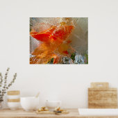 Gladiolen in ijs, poster (Keuken)