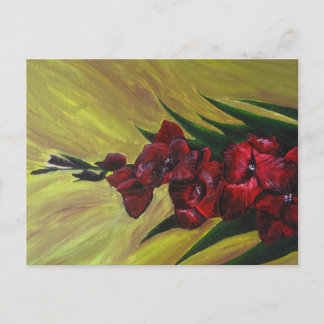 "Gladioli" Acrylverf - Briefkaart