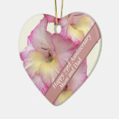 Gladioli bewerkbaar 73e bruiloft Jubileum Keramisch Ornament (Links)