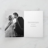 Gladioli die wit tekent op oranje bruiloft bedankt kaart (Binnen)