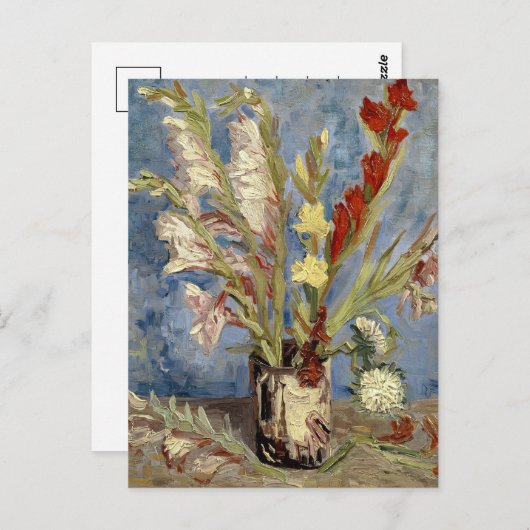 Gladioli en China Asters | Vincent van Gogh Briefkaart (Voorkant / Achterkant)