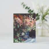 Gladioli in een vaas van Auguste Renoir Art Briefkaart (Staand voorkant)