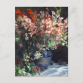 Gladioli in een vaas van Auguste Renoir Art Briefkaart (Voorkant)