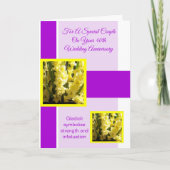 Gladioli Personalized 40th Wedding Jubileum Kaart (Voorkant)