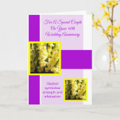 Gladioli Personalized 40th Wedding Jubileum Kaart (Gele Bloem)