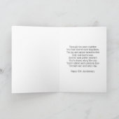 Gladioli Personalized 70th Wedding Jubileum Kaart (Binnen)