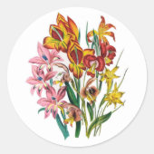 Gladioli Ronde Sticker (Voorkant)