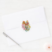 Gladioli Ronde Sticker (Envelop)