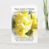 Gladiolus August Birthday Kaart (Voorkant)
