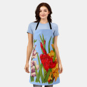 gladiolus bloemen schort (Gedragen)