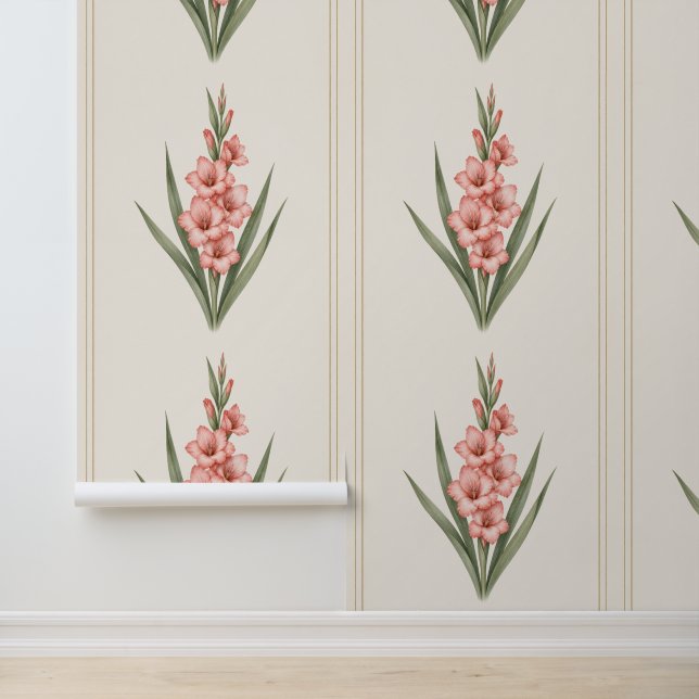 Gladiolus botanische behang, augustus verjaardag behang (Applicatie)