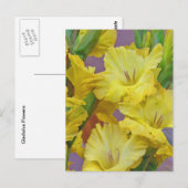 Gladiolus Flowers Briefkaart (Voorkant / Achterkant)