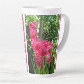 Gladiolus Flowers Collage Latte Mok (Rechterhoek)