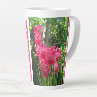 Gladiolus Flowers Collage Latte Mok