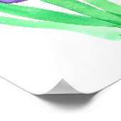 Gladiolus Flowers Paars Roze Oranje Waterverf Poster (Hoek)