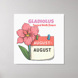 Gladiolus - Geboortebloem voor augustus Canvas Afdruk