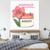 Gladiolus - Geboortebloem voor augustus Canvas Afdruk (Insitu (Slaapkamer))