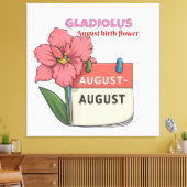 Gladiolus - Geboortebloem voor augustus Canvas Afdruk (Insitu (Woonkamer))