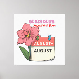 Gladiolus - Geboortebloem voor augustus Canvas Afdruk